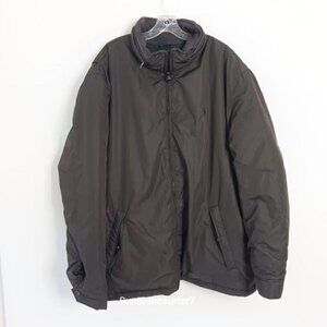 Polo Ralph Lauren Mens 3XLT Jacket Black Polyester/Cotton Zipper Up Button Cuff